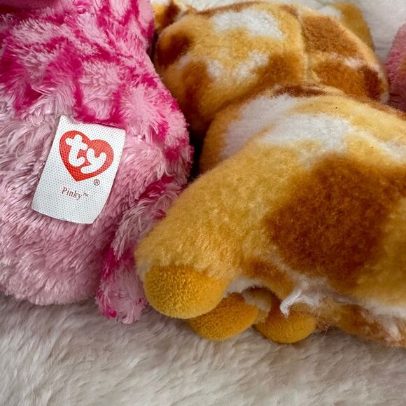Ty Beanie Boo Babies Lot of 5 Fantasia Pinky Tabor Slick Pablo Stuffed Animal - Picture 6 of 8
